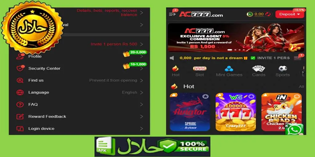 Ac777 Game main Page