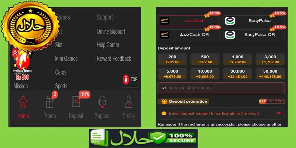 AC777 Game withdraw and deposit method