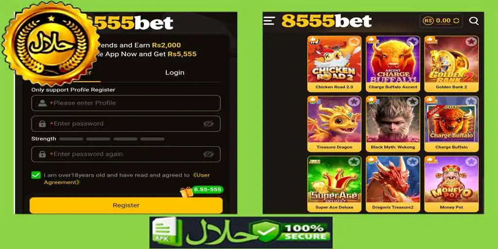 8555Bet Game register and games